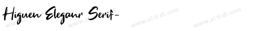 Higuen Eleganr Serif字体转换